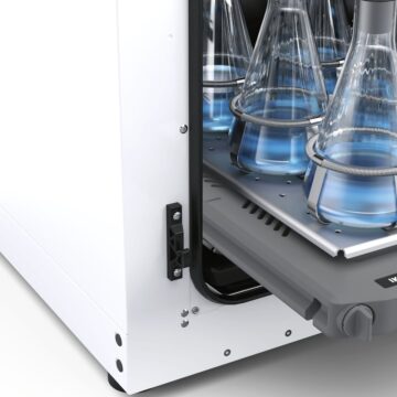 IKA incubator shaker with bottles close up